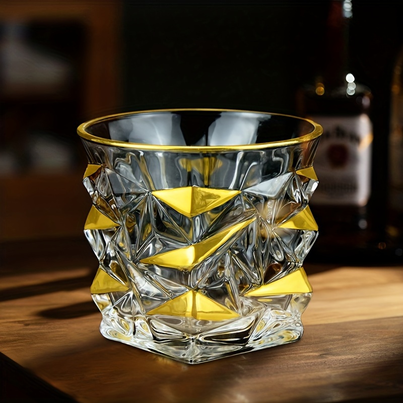 Gelas wiski garis emas kacamat - Whisky Beer And Wine ulasan dan harga